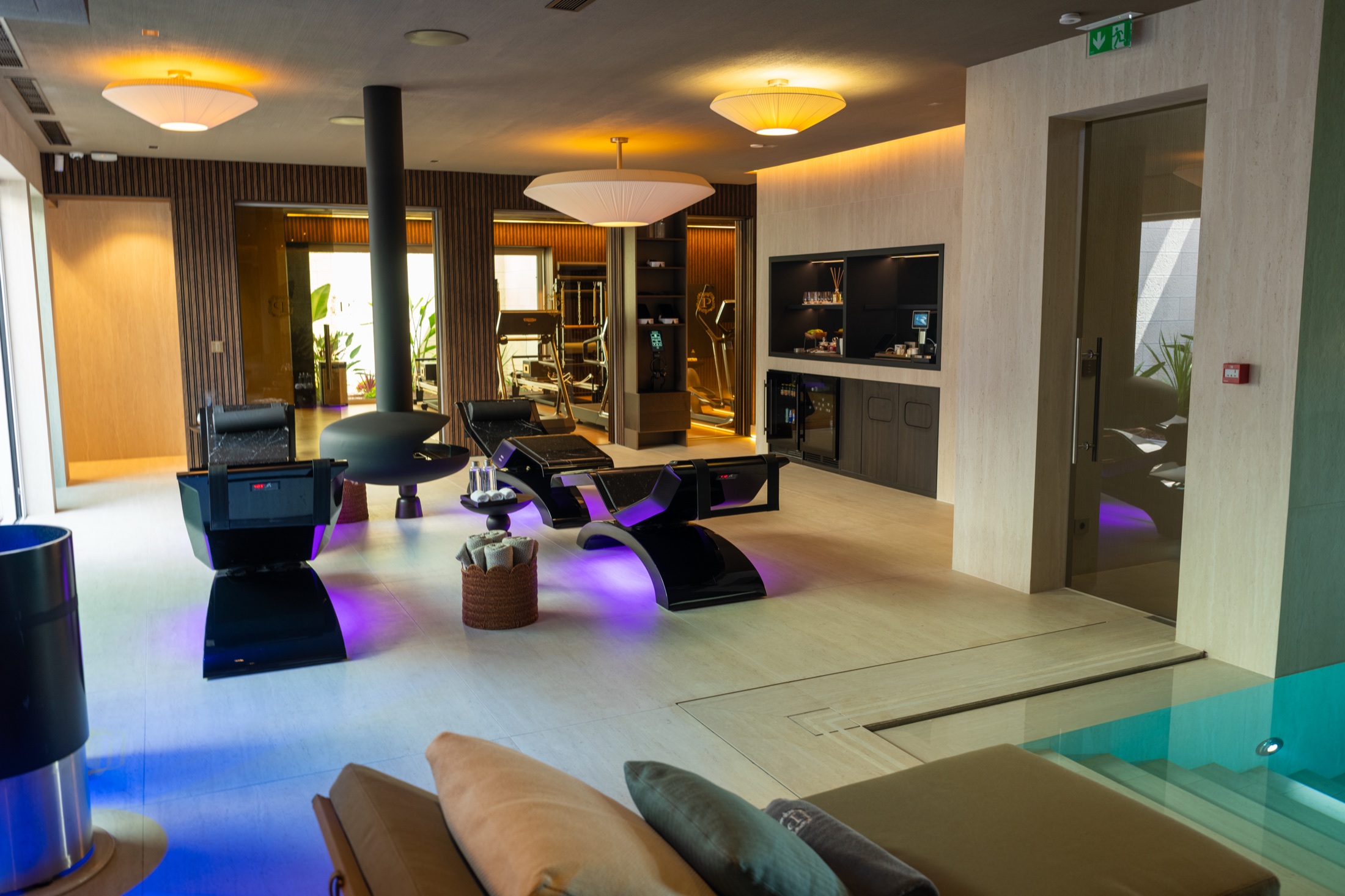 Contemporary living and relaxation space at Villa Perez